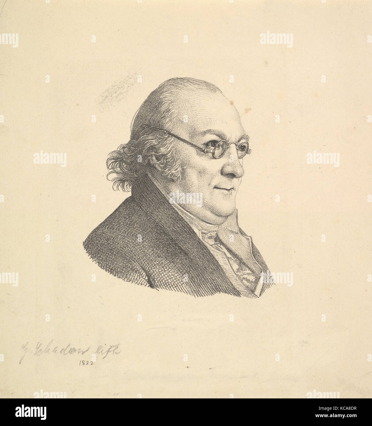 Portrait von Siegmund Wilhelm Wohlbruck (1762-1834), Johann Gottfried Schadow, N. d Stockfoto