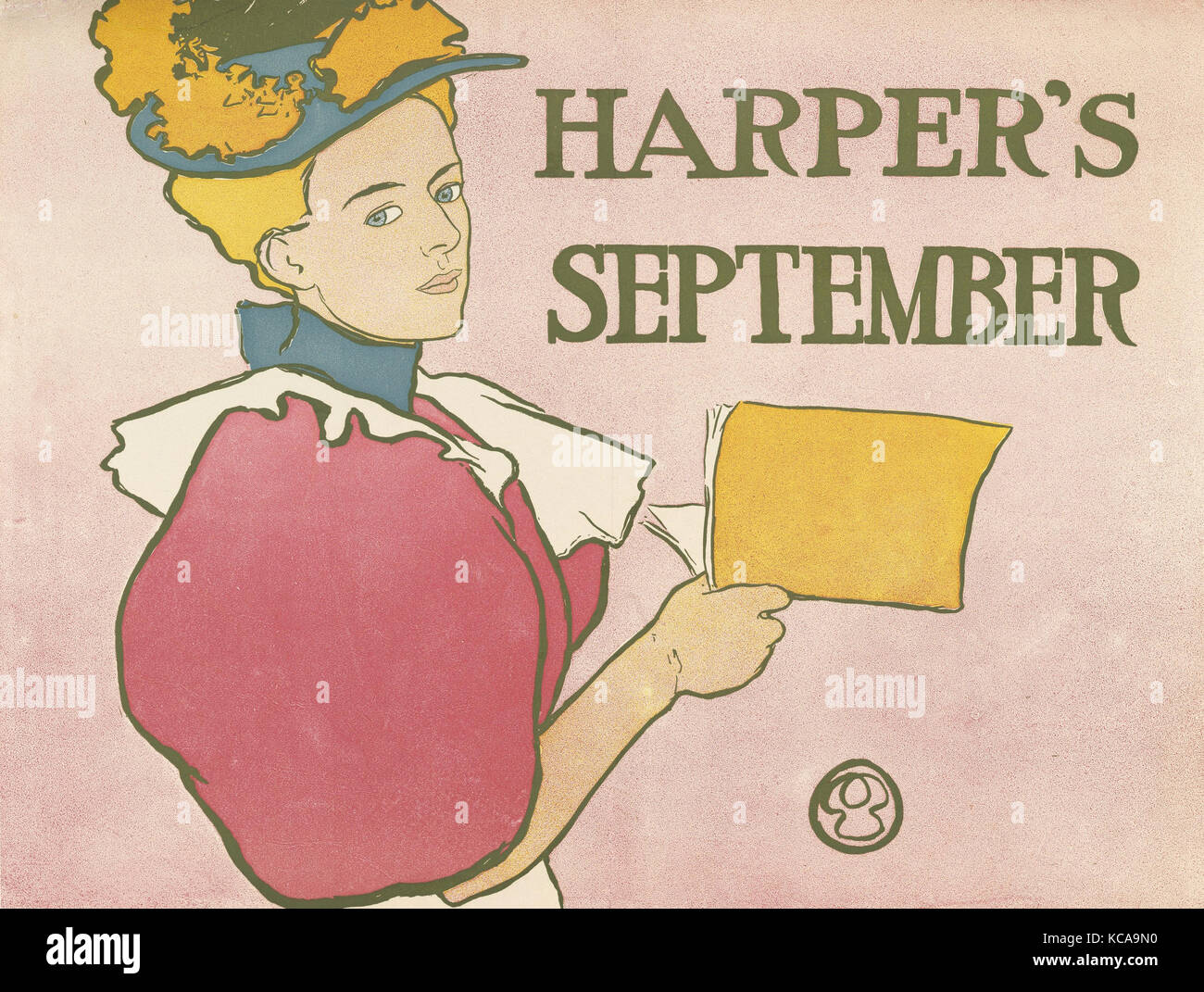 Harper's: September, 1896, Lithographie, Blatt: 13 11/16 x 18 3/16 in. (34,7 x 46,2 cm), Edward Penfield (Amerikanische, Brooklyn Stockfoto