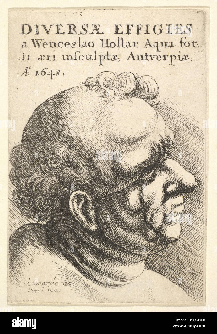 Titelseite, Diversae Bildnisse, nach Leonardo da Vinci, 1648 Stockfoto