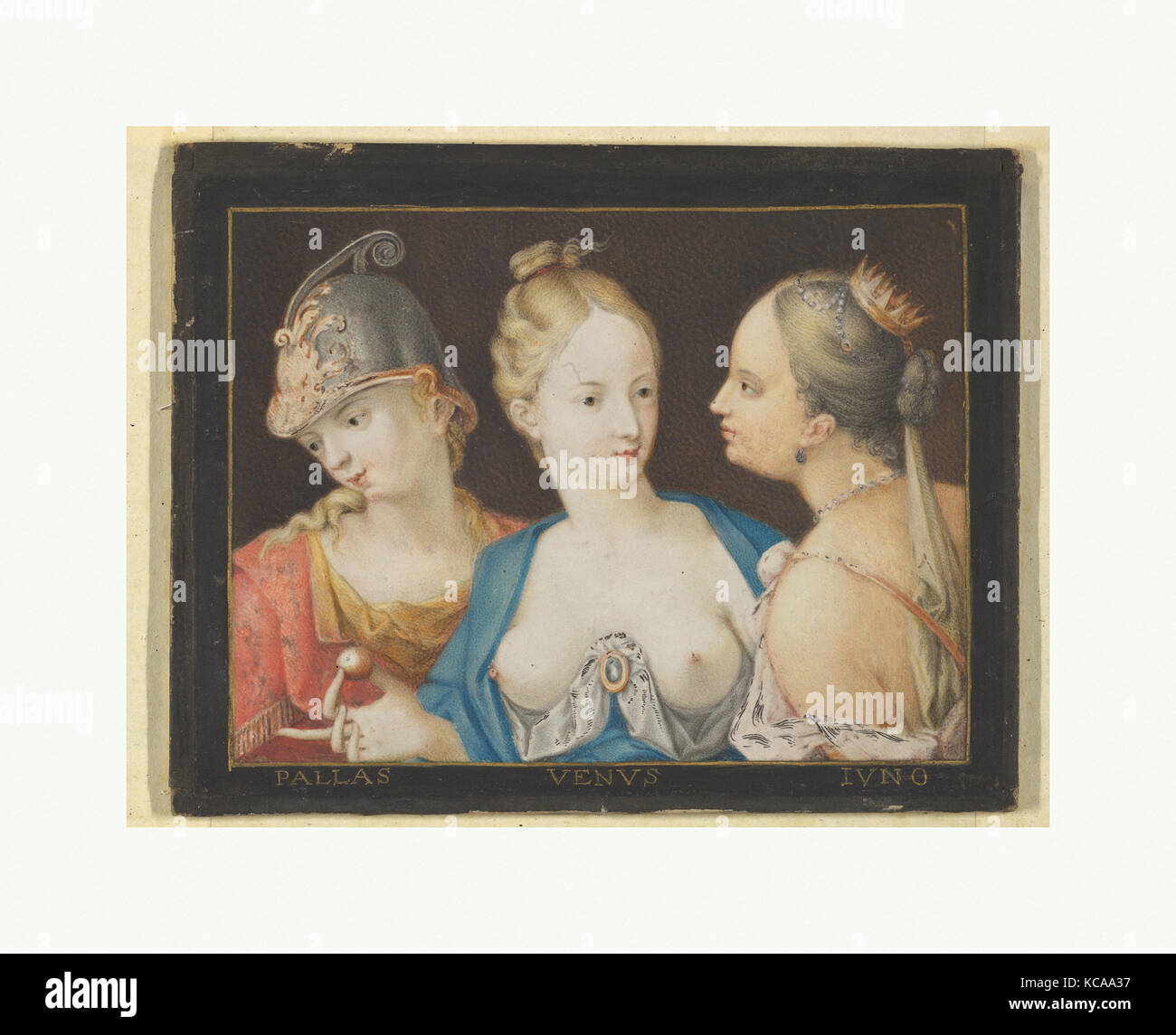 Köpfe von Göttinnen (Pallas, Venus, Juno), Anonym, Französisch, 17. Jahrhundert, Ca. 1600 Stockfoto