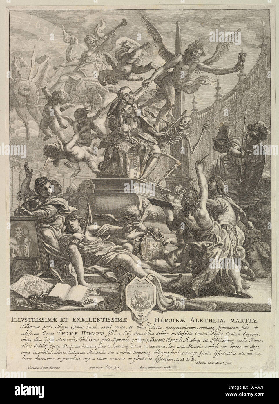 Allegorie auf den Tod des Grafen von Arundel, nach Cornelis Schut, Ca. 1646 Stockfoto