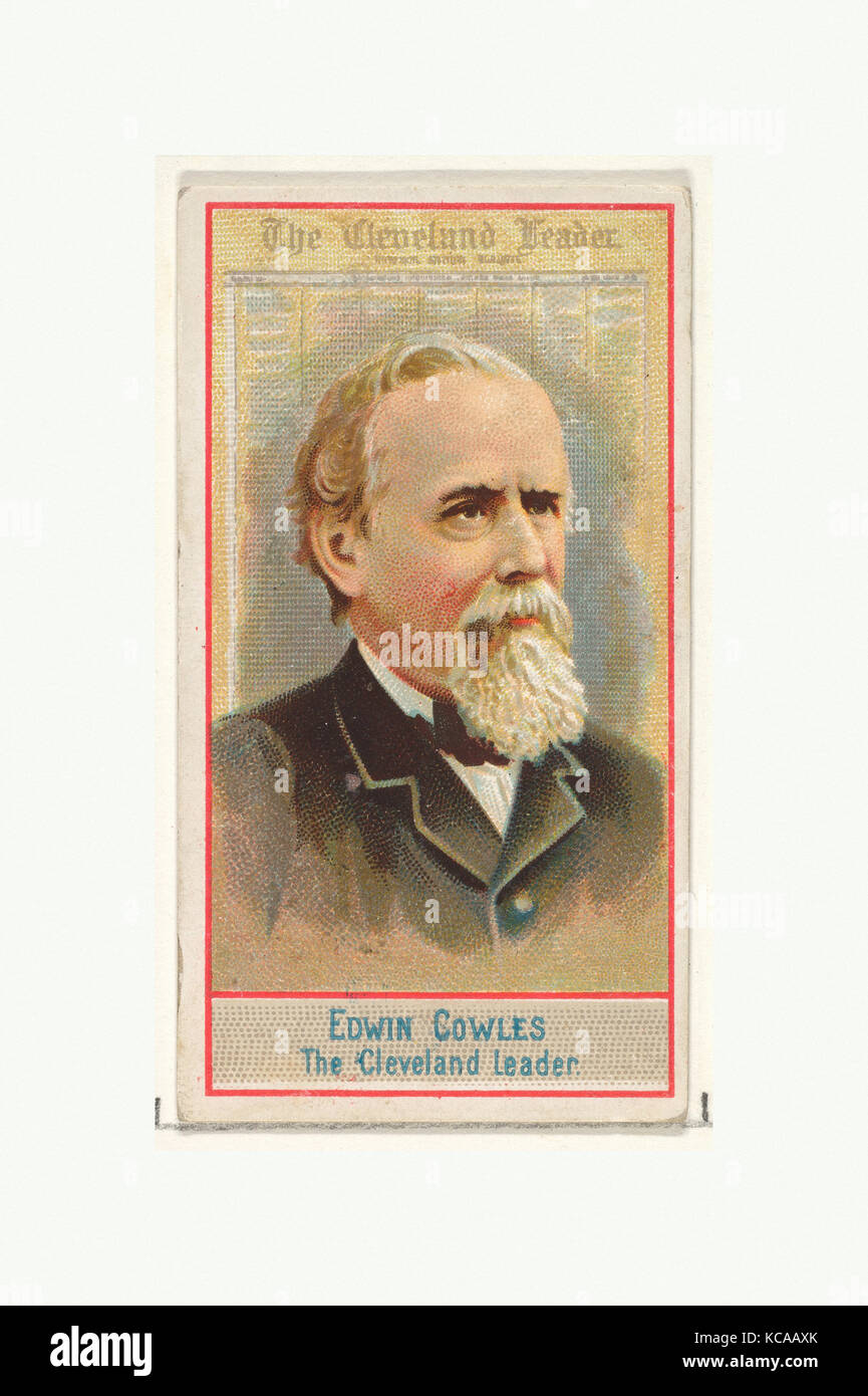 Edwin Cowles, der Cleveland Führer, von der Amerikanischen Redakteure Serie (N1) bei Allen&Ginter Zigaretten Marken, 1887 Stockfoto