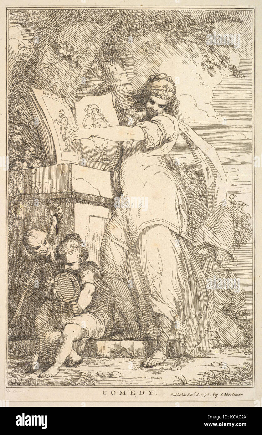 Comedy (aus 15 Radierungen von Sir Joshua Reynolds gewidmet), 8. Dezember 1778 Stockfoto