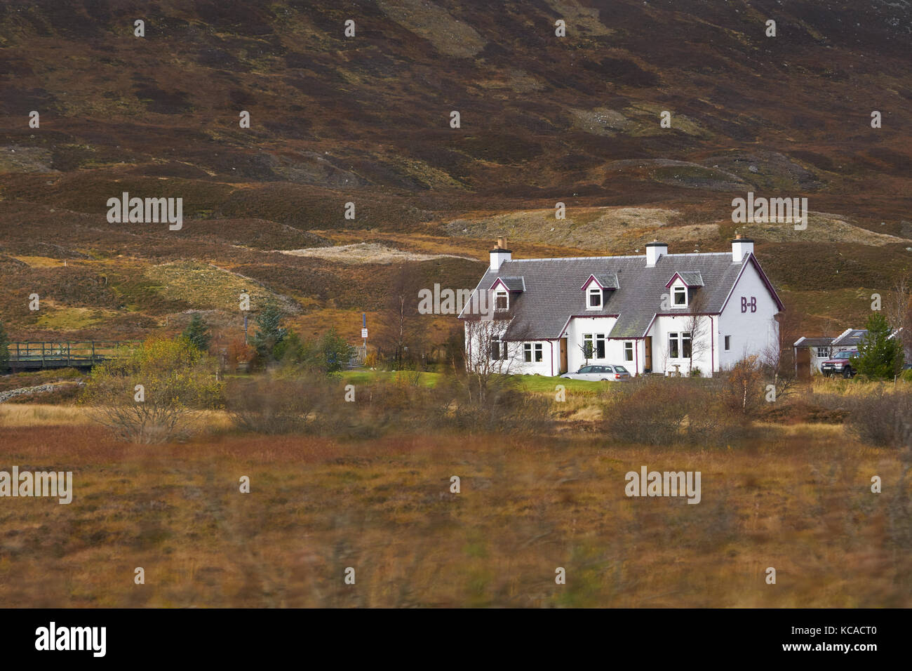 GLEN GARRY, Schottland, Großbritannien - 05 November, 2016: ein Bed & Breakfast in die schottischen Highlands, Schottland, Großbritannien. Stockfoto
