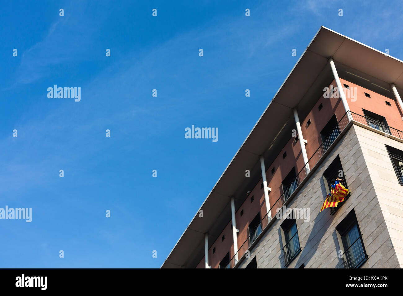 Barcelona, Spanien. 3. Okt, 2017. Katalonien Referendum. nationalistische spanische Volk gegen die letzten Vorfälle des Referendums Tag protestieren. Credit: David ortega Baglietto/alamy leben Nachrichten Stockfoto