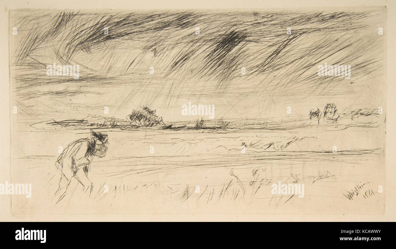 Der Sturm, 1861, kaltnadelradierung; dritten Staat von drei, aus der stornierten Platte wie in 1879 durch den, Platte: 6 3/16 x 11 3/16 veröffentlicht. Stockfoto