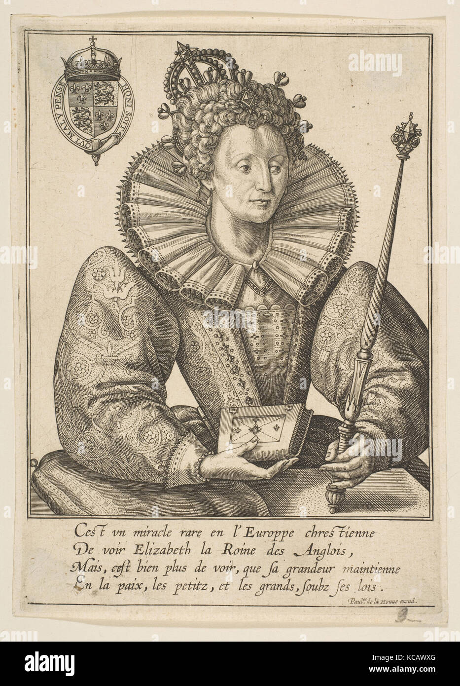Königin Elisabeth I. von England, zurückzuführen auf Frans Huys, Ende des 16. Anfang des 17. Jahrhunderts Stockfoto