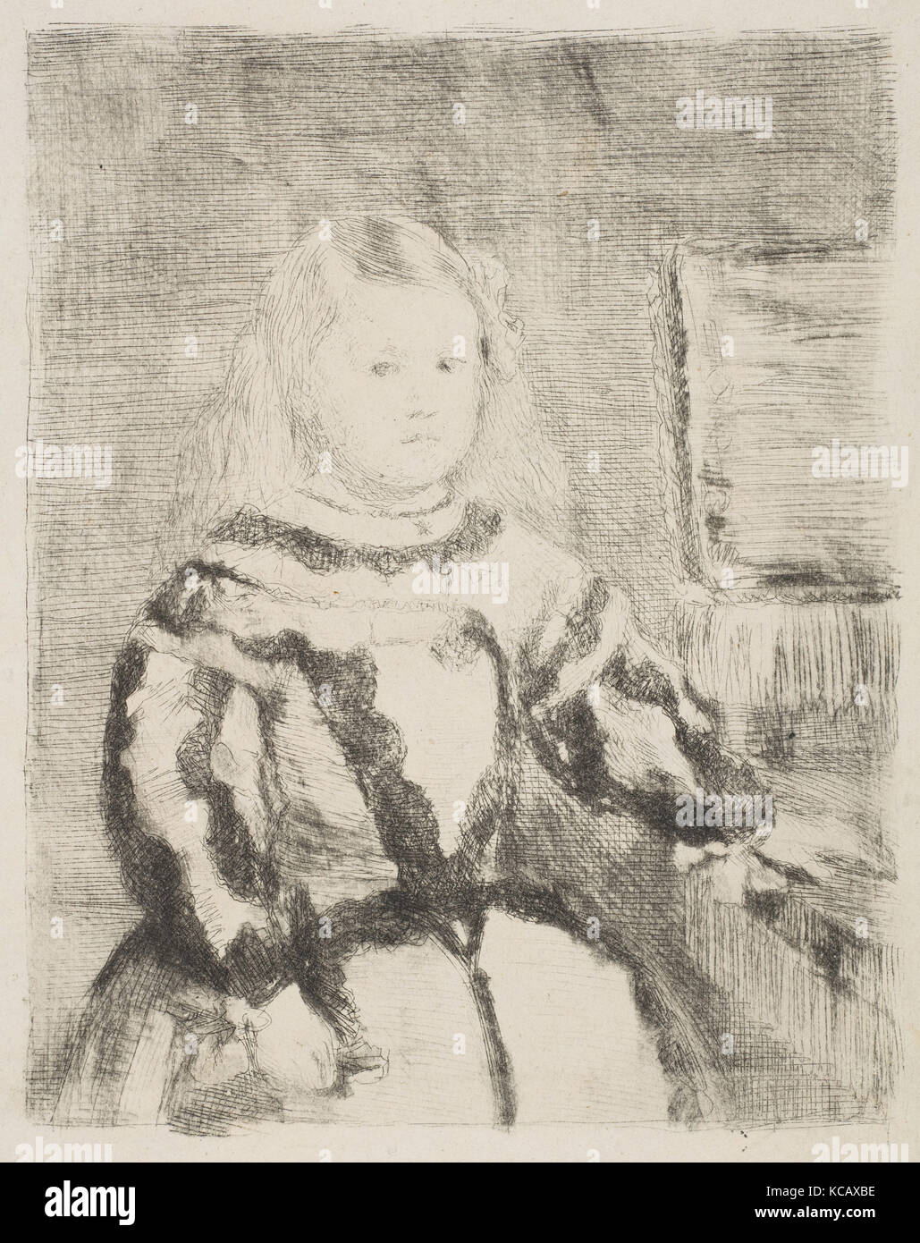 Die Infantin Margarita, nachdem Velázquez, von Edgar Degas, 1862-64 geätzt Stockfoto