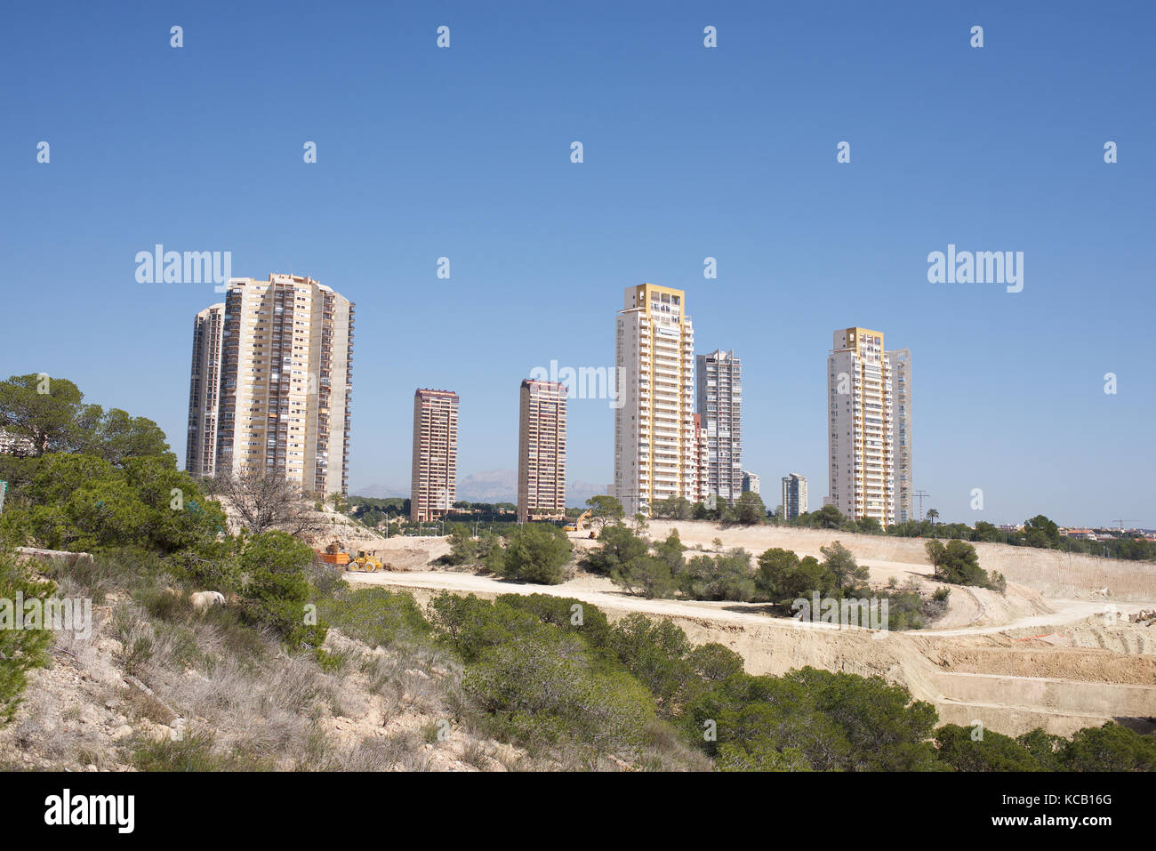 Hochhaus Wolkenkratzer in Benidorm, Alicante, Spanien. Stockfoto