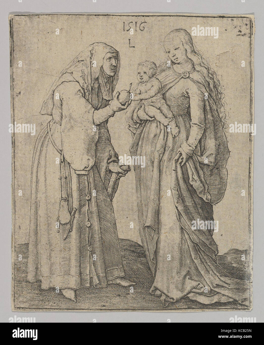 Die Jungfrau mit Kind und St. Anna, Lucas van Leyden, 1516 Stockfoto