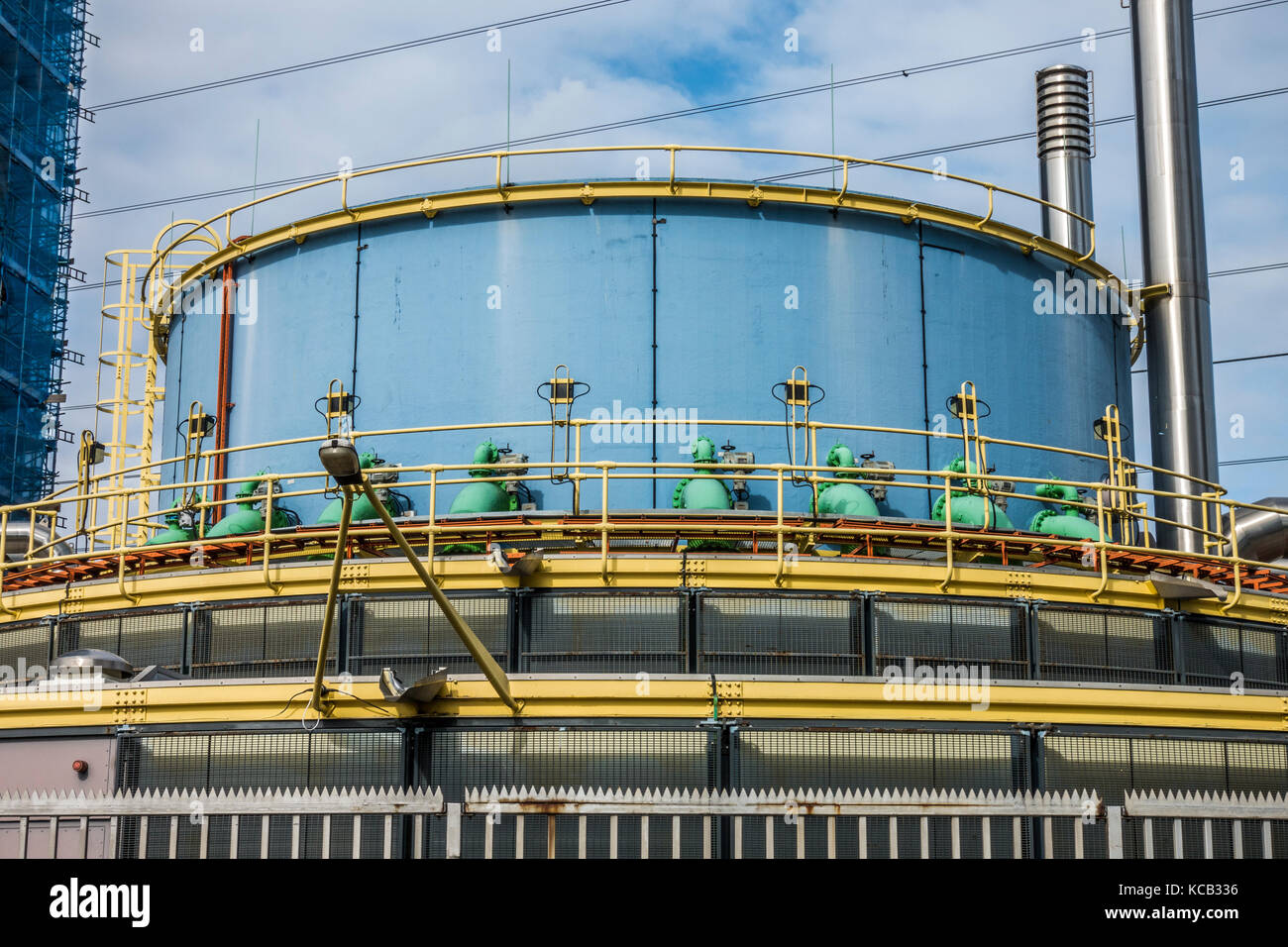 Tidal Basin, Pumpstation, verwendet, um Oberflächenwasser nach starken Regenfällen aus dem Dock Area zu entleeren. Royal Victoria, Docklands, East London, England, UK. Stockfoto