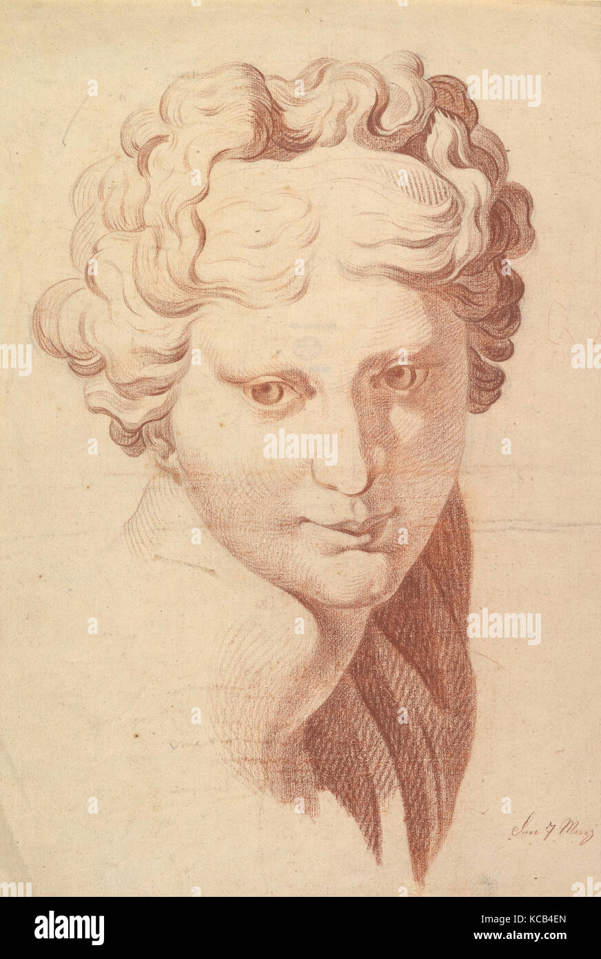 Idealisierte weibliche Kopf, kopiert nach dem Antiken, Johann Evangelist Kastner, Ende des 18. Anfang des 19. Jahrhunderts Stockfoto