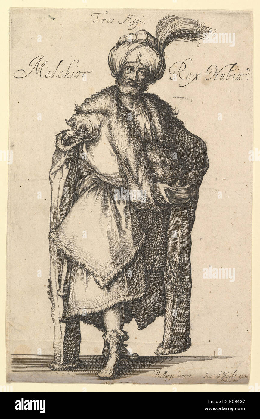 Melchior, nach drei Könige Serie von Jacques Bellange, Matthäus Merian der Ältere, Ca. 1615 Stockfoto