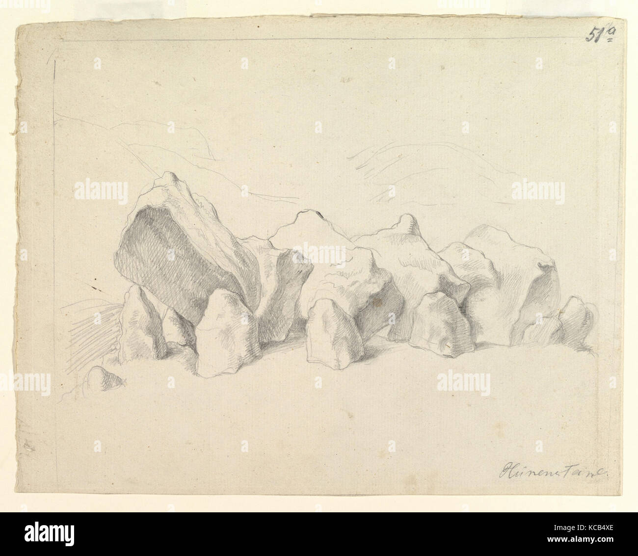 Eine prähistorische Steinkreis auf einem Hügel, ein umfangreiches Landschaft, Johann Heinrich Wilhelm Tischbein Stockfoto