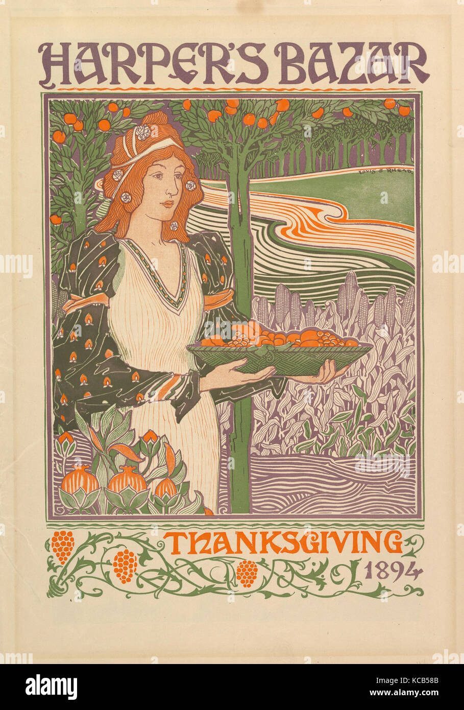 Harper's Bazar: Thanksgiving, Louis John rhead, 1894 Stockfoto