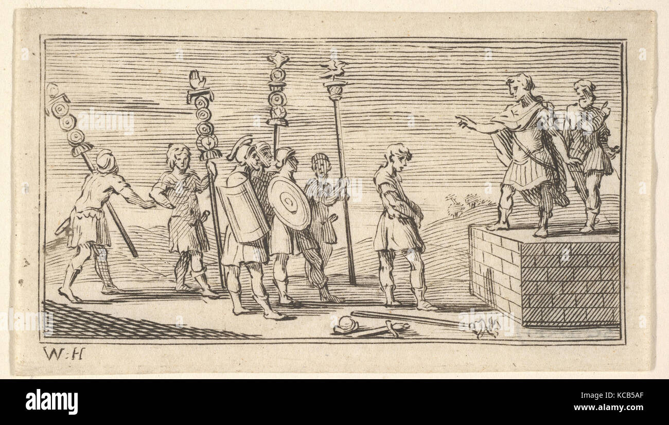 Beschämend Entlastung (Johannes Biber, römischen Militärs Strafen, 1725), William Hogarth, nach 1725 Stockfoto