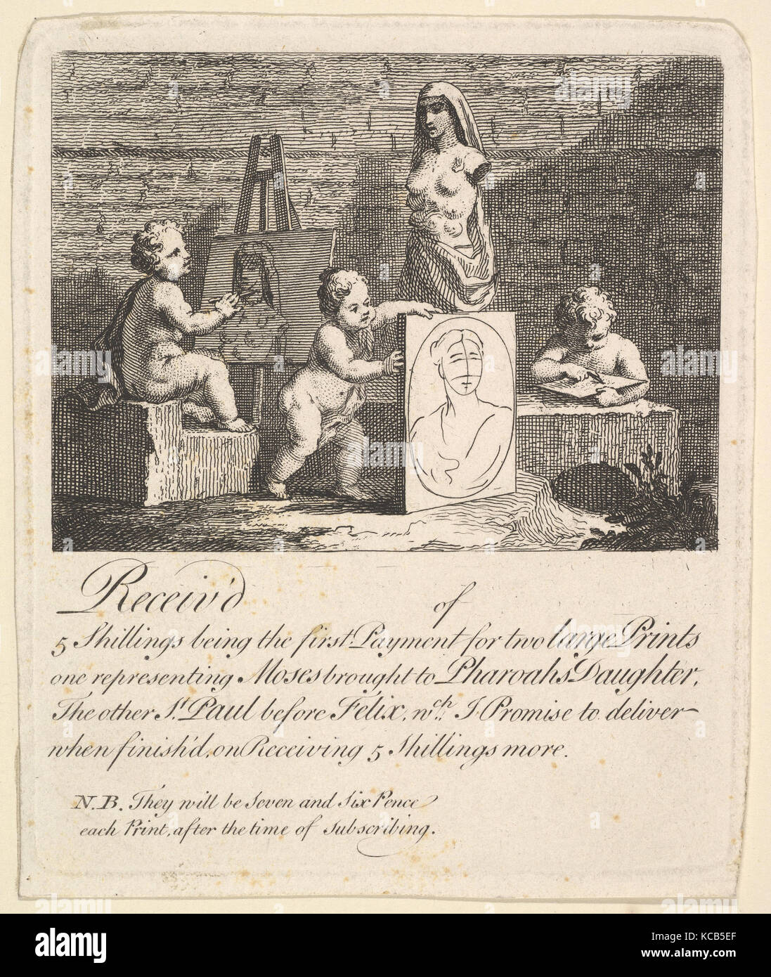 Jungs Spannen auf die Natur, 1731-51, Ätzen und Gravur; vierte Zustand der Vier, Platte: 5 7/8 x 4 7/8 in. (14,9 x 12,4 cm), Drucke Stockfoto