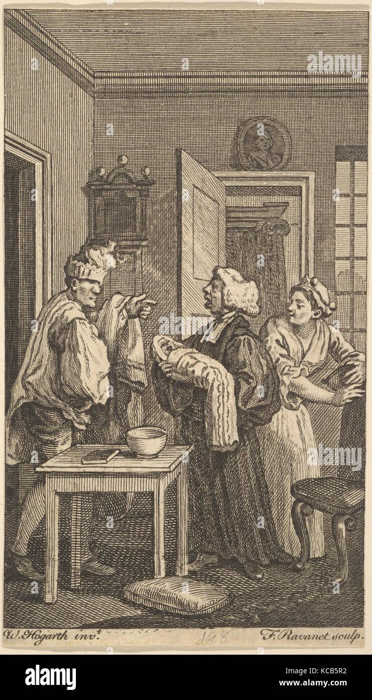 "Tristram Shandy", Band 4, Seite 112, nach William Hogarth, Januar 1761 Stockfoto