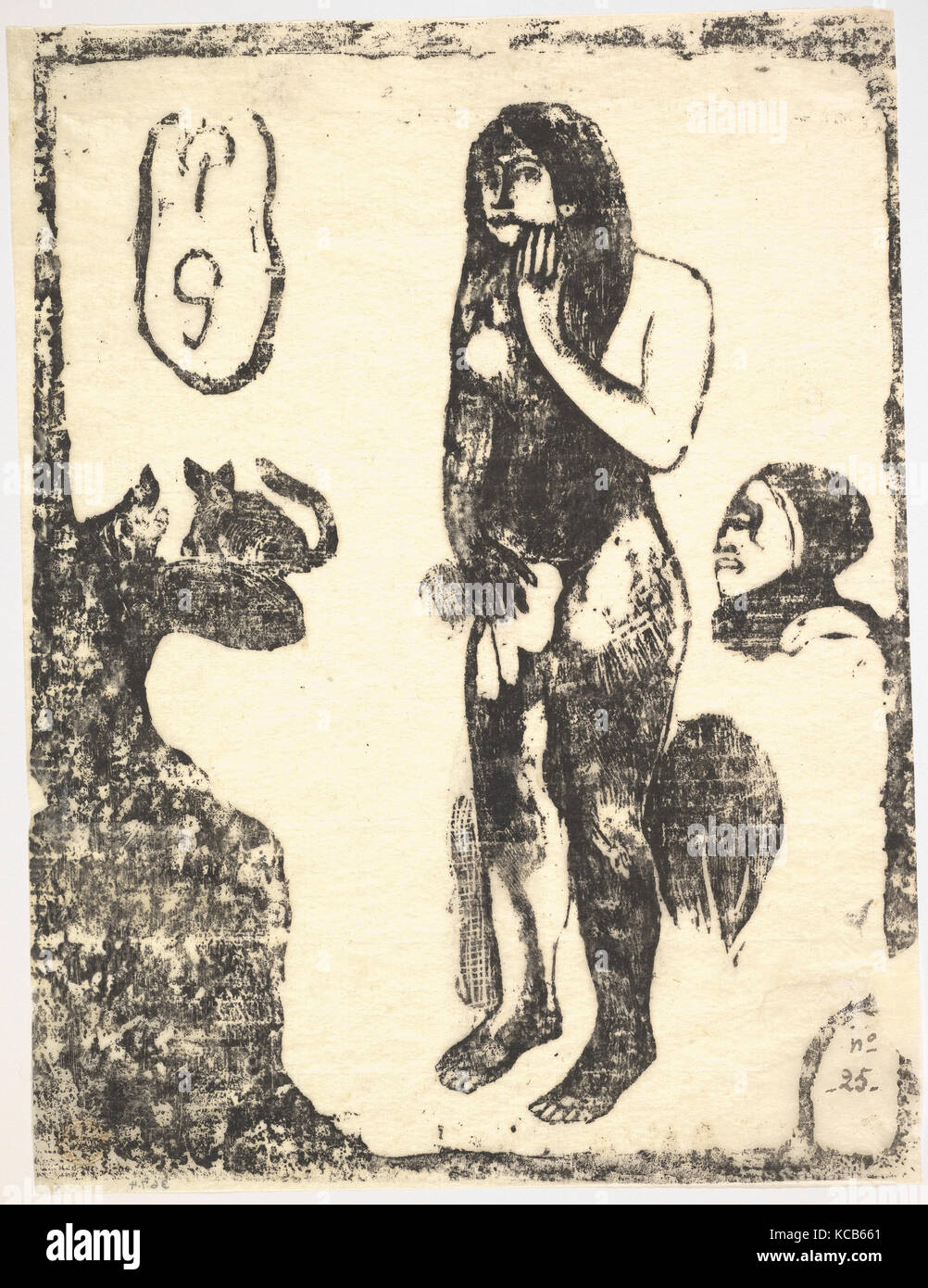 Eva, 1898-99, Holzschnitt auf Japan Gewebe, 11 x 8 1/4 in. zu Bild, Drucke getrimmt, Paul Gauguin (Französisch, Paris 1848 - 1903 Atuona Stockfoto