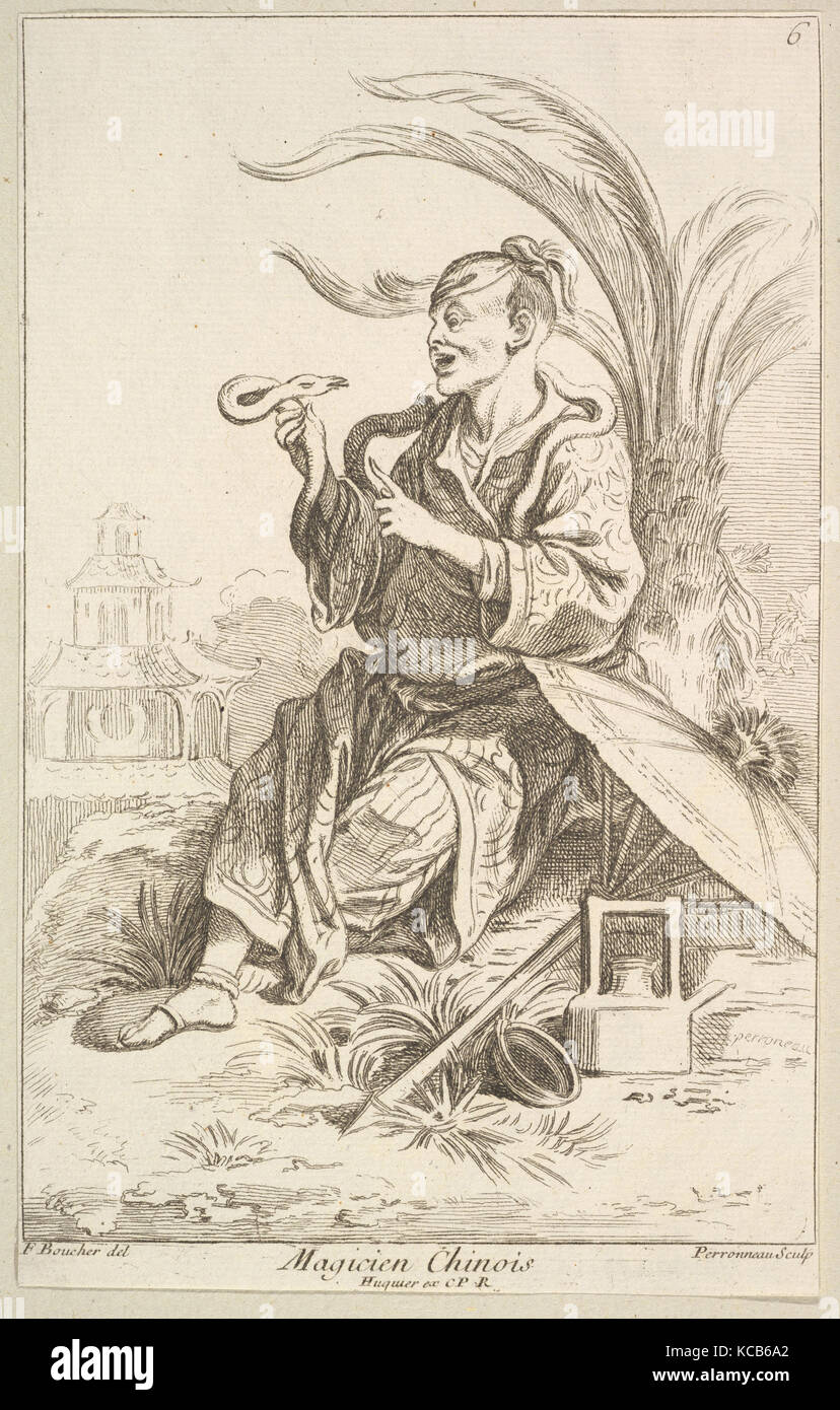 Chinesischen Magier, Jean-Baptiste Perronneau, 1738-45 Stockfoto