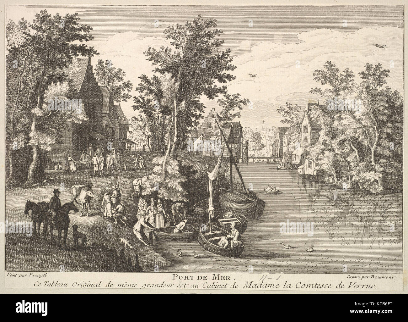 Sea Port (Port de Mer) Nachdem das Gemälde in der Sammlung von Madame la Comtesse de Verrue, Pierre François Beaumont Stockfoto