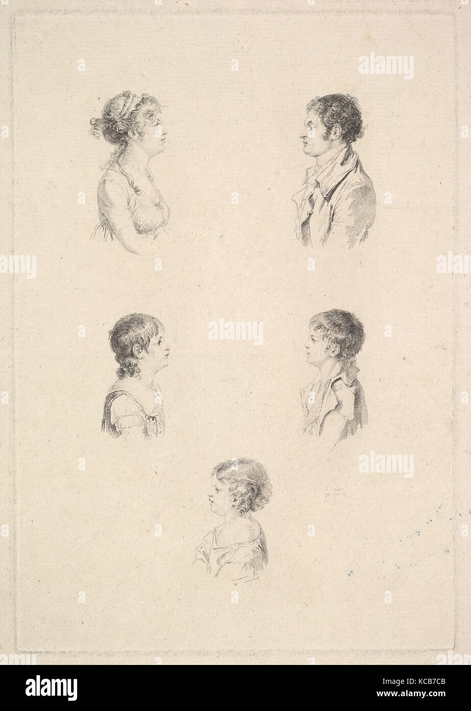 La Famille Renouard (Die Renouard Familie), Augustin de Saint-Aubin, 1801 Stockfoto