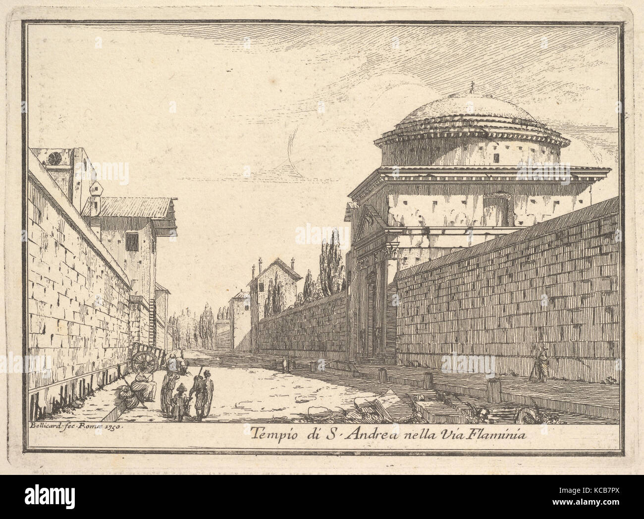 Tempio di Sant'Andrea, Via Flaminia, Jérôme Charles Bellicard, 1750 Stockfoto