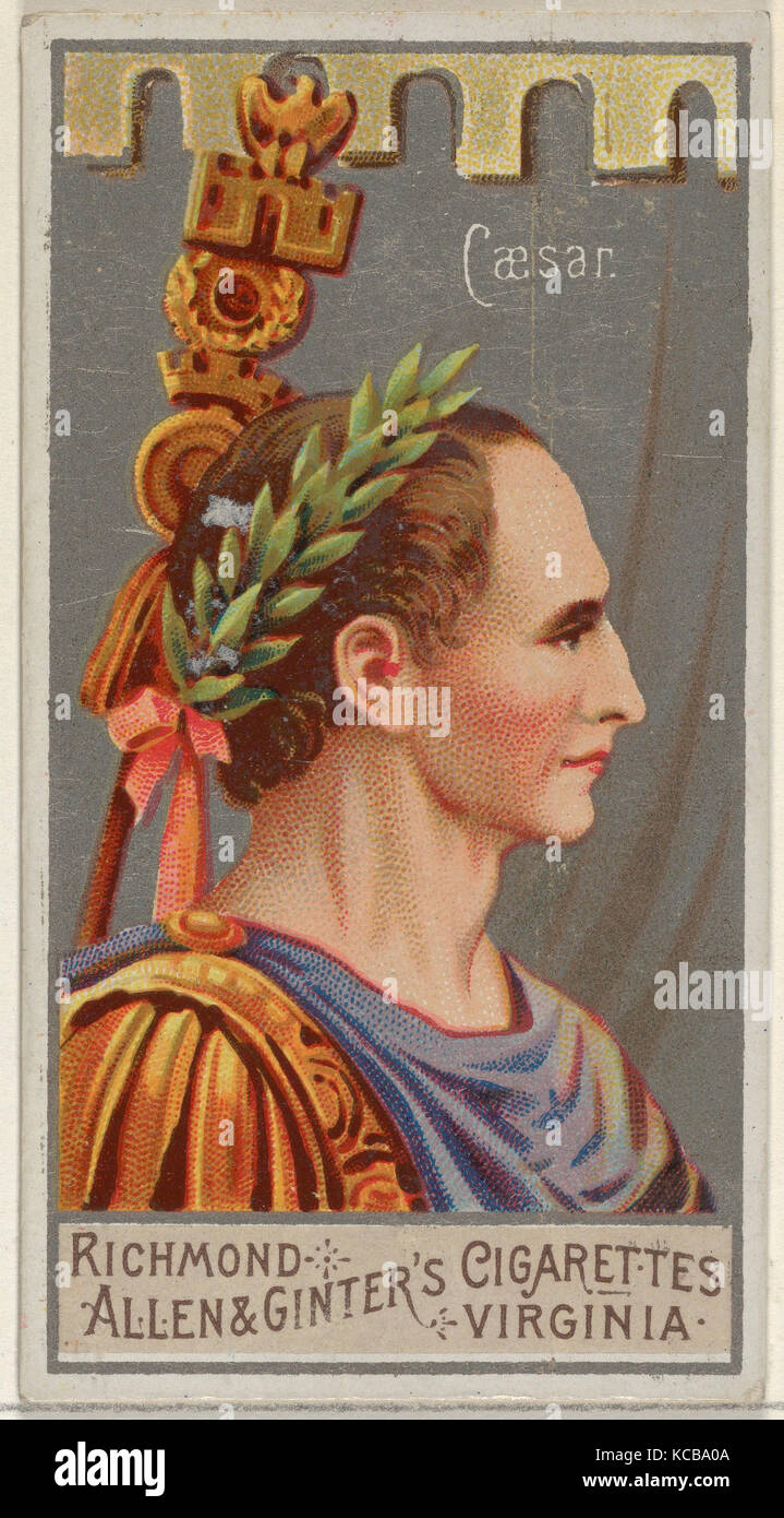 Gaius Julius Caesar, aus dem großen Feldherren-Serie (N15) für Allen & Ginter Zigaretten Marken, 1888 Stockfoto