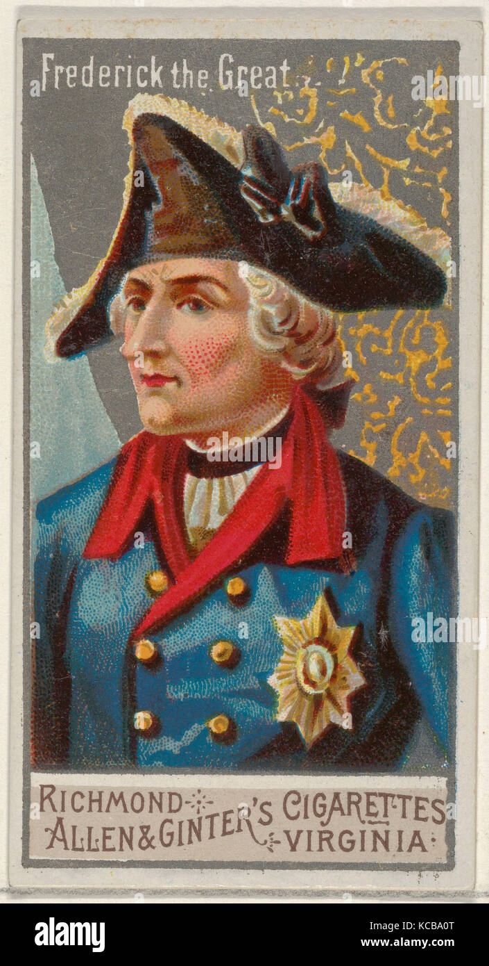 Friedrich der Große, von der großen Feldherren-Serie (N15) für Allen & Ginter Zigaretten Marken, 1888 Stockfoto