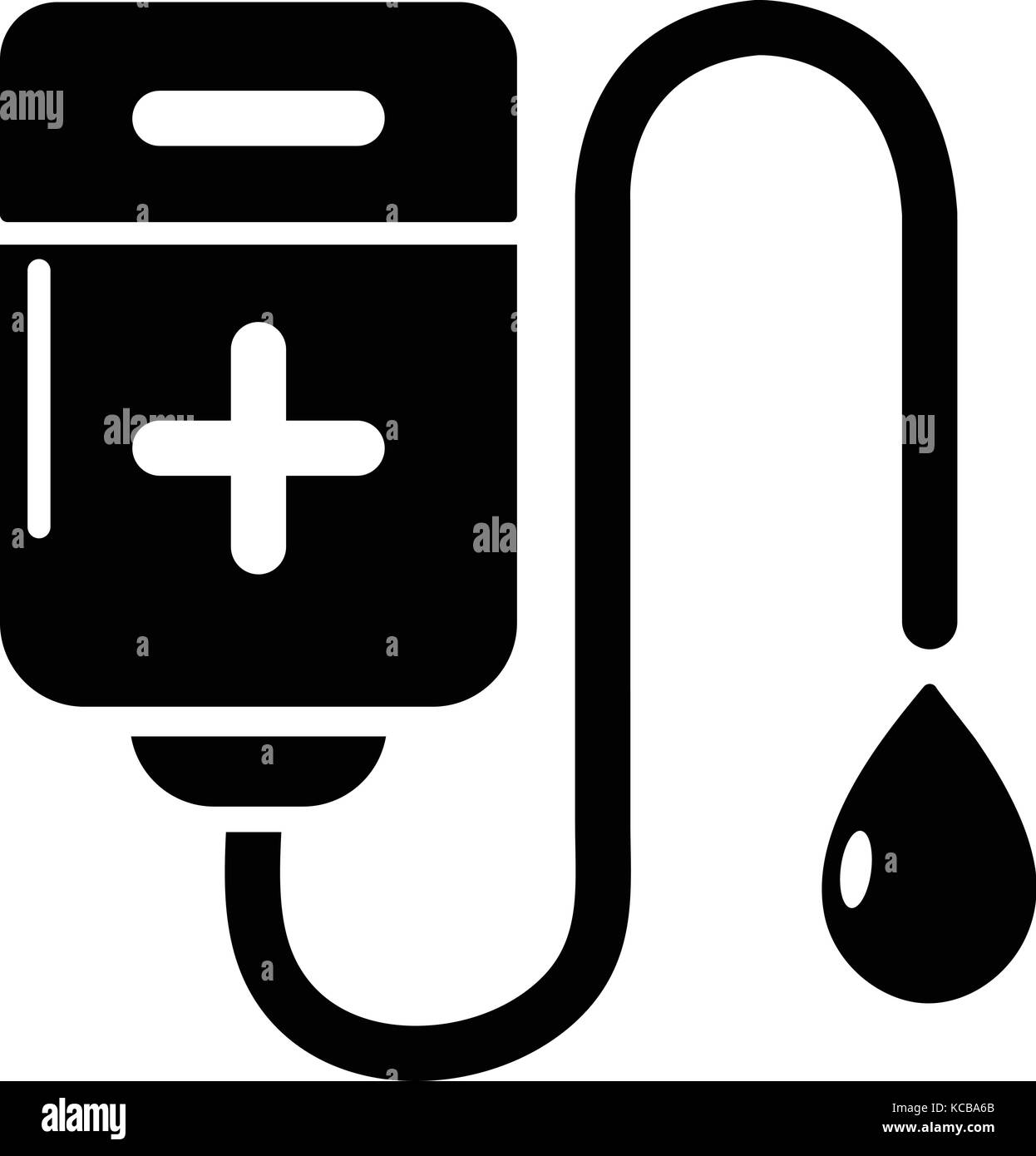 Blutbeutel Symbol, einfachen schwarzen Stil Stock Vektor Blutbeutel Symbol, einfachen schwarzen Stil Stock Vektor