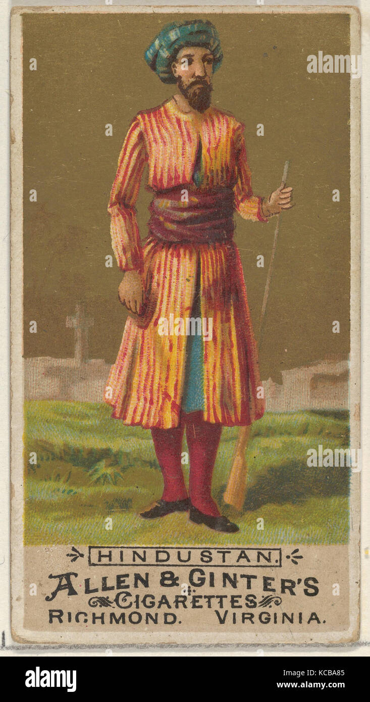 Hindustan, von den Eingeborenen in Kostüm-Serie (N16) für Allen & Ginter Zigaretten Marken, 1886 Stockfoto