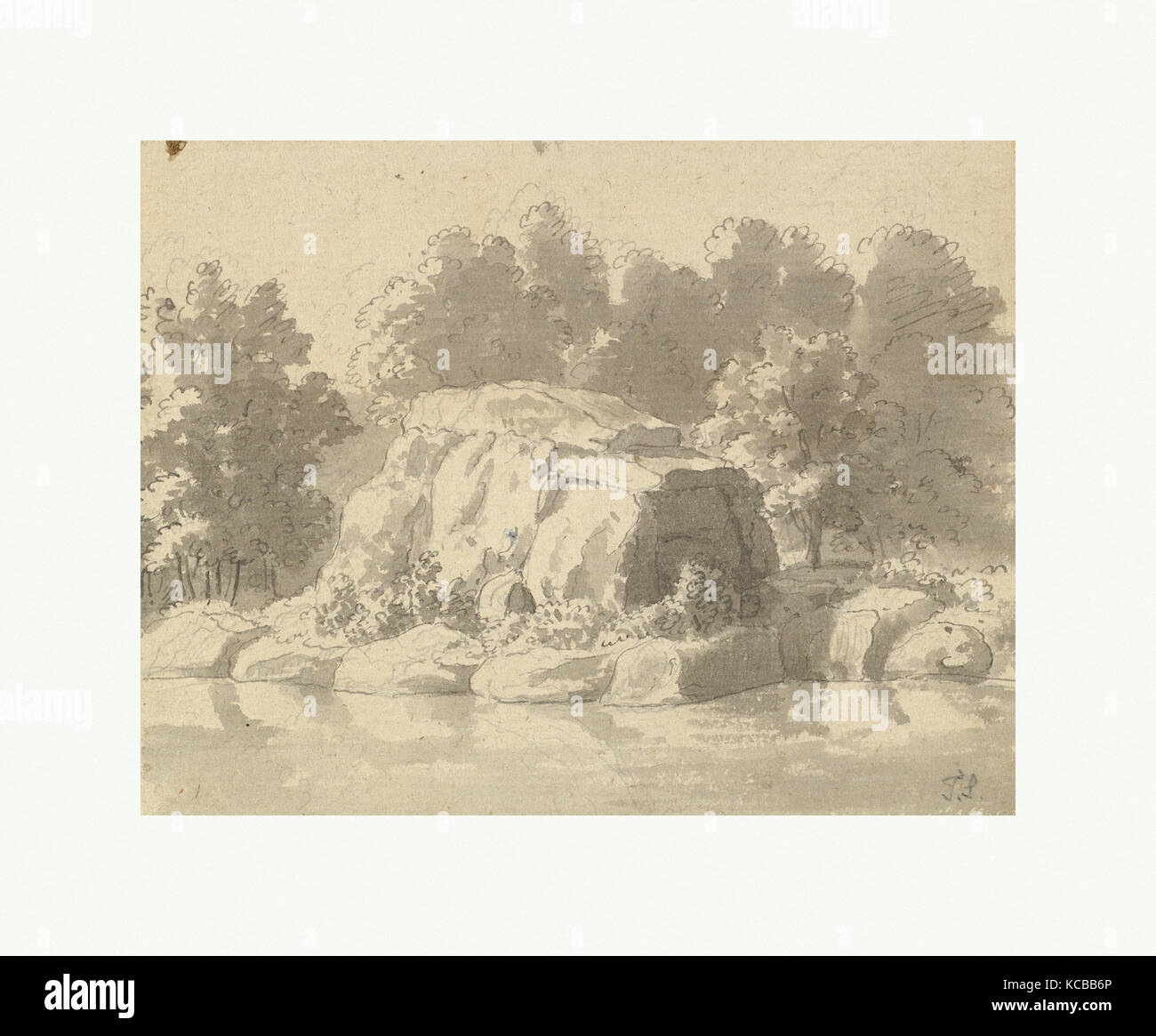 Design für Rock - Arbeiten in Virginia Water, Windsor Great Park, Thomas Schränke, 1780 s Stockfoto