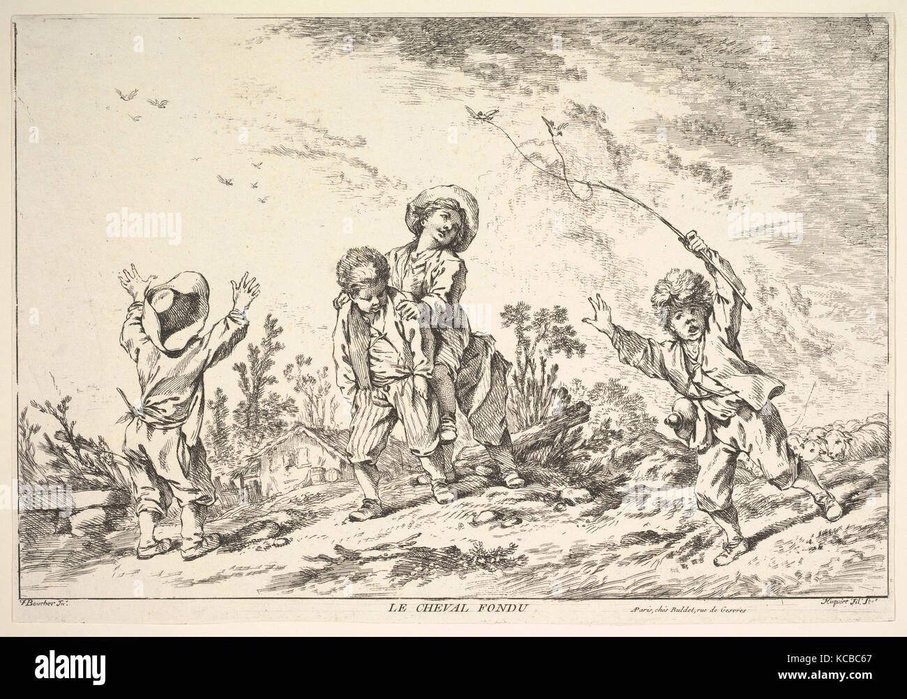 Leapfrog, Jacques Gabriel Huquier, Mitte bis Ende 18. Jahrhundert Stockfoto