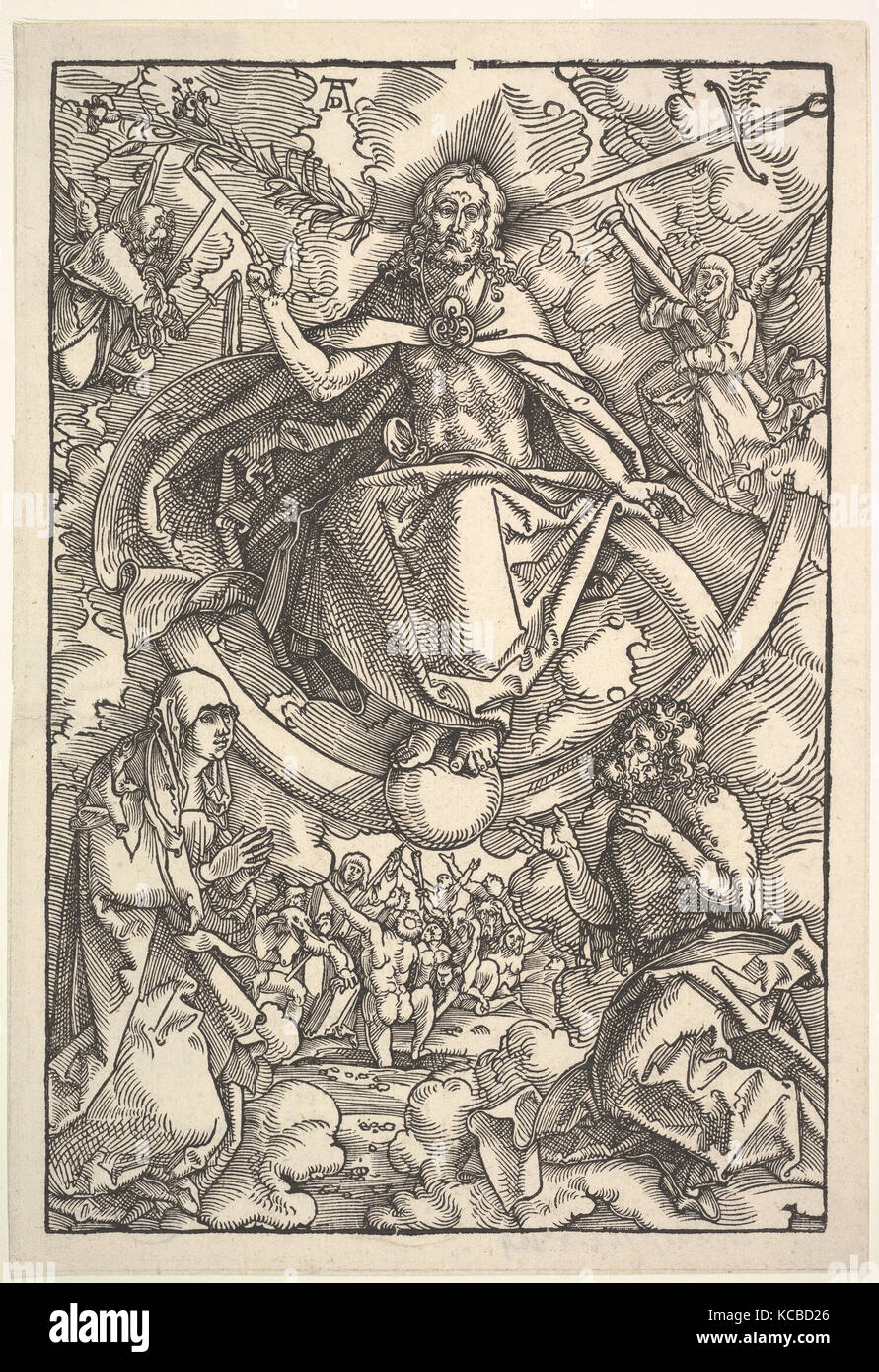 Das letzte Gericht, 1505, Holzschnitt, Blatt: 10 15/16 x 8 1/4 in. (27,8 x 21 cm), Drucke, Hans Baldung (genannt Hans Baldung Grien Stockfoto