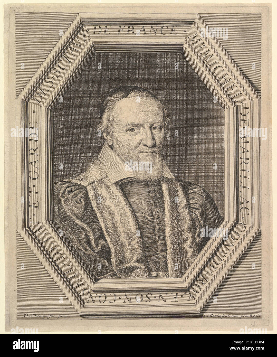 Michel de Marillac, conseiller d'etat et Garde des Sceaux, Jean Morin, 17. Jahrhundert Stockfoto