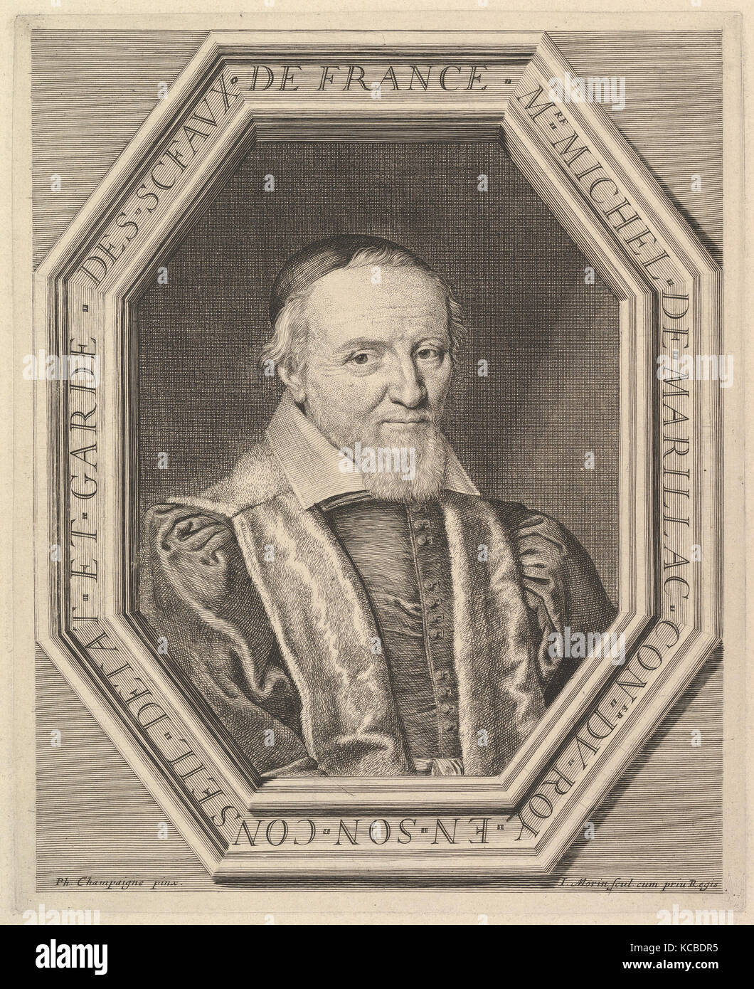 Michel de Marillac, conseiller d'etat et Garde des Sceaux, Jean Morin Stockfoto