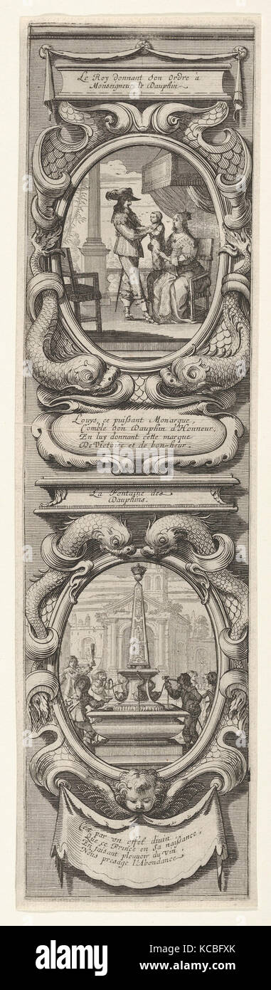 Allegorien zu Ehren der Geburt des Dauphin, Abraham Bosse, Ca. 1638 Stockfoto
