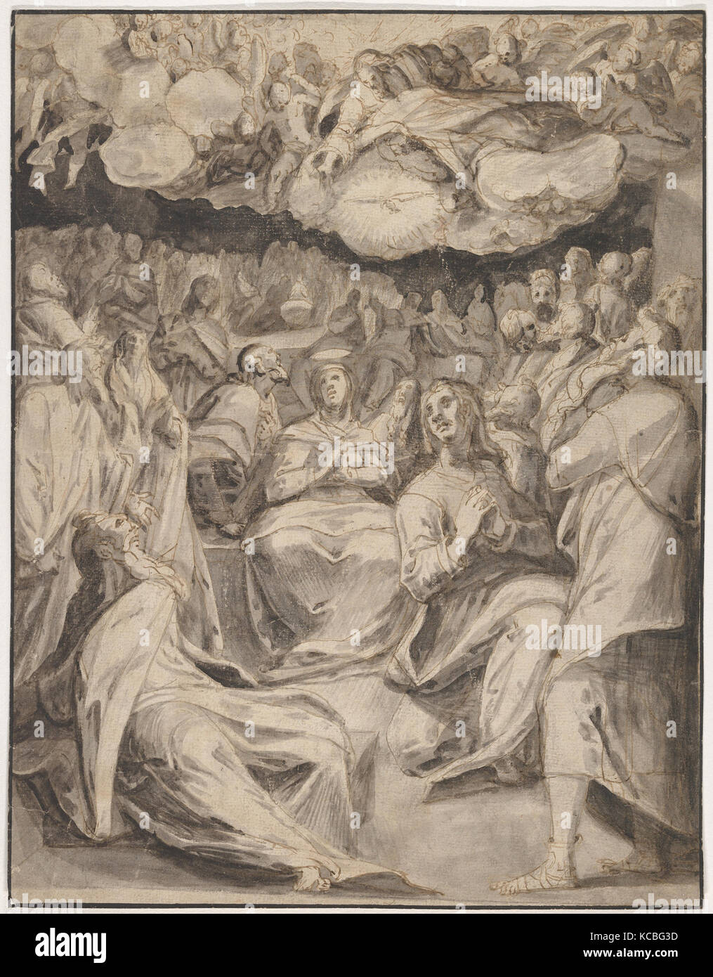 Die Pfingsten, Meister der Egmont Alben, 16. Jahrhundert Stockfoto