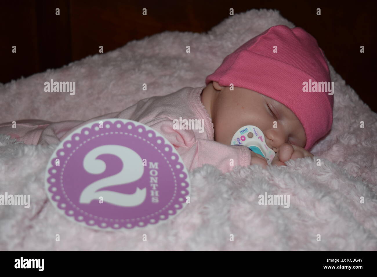 2 Monate alten Baby Stockfoto