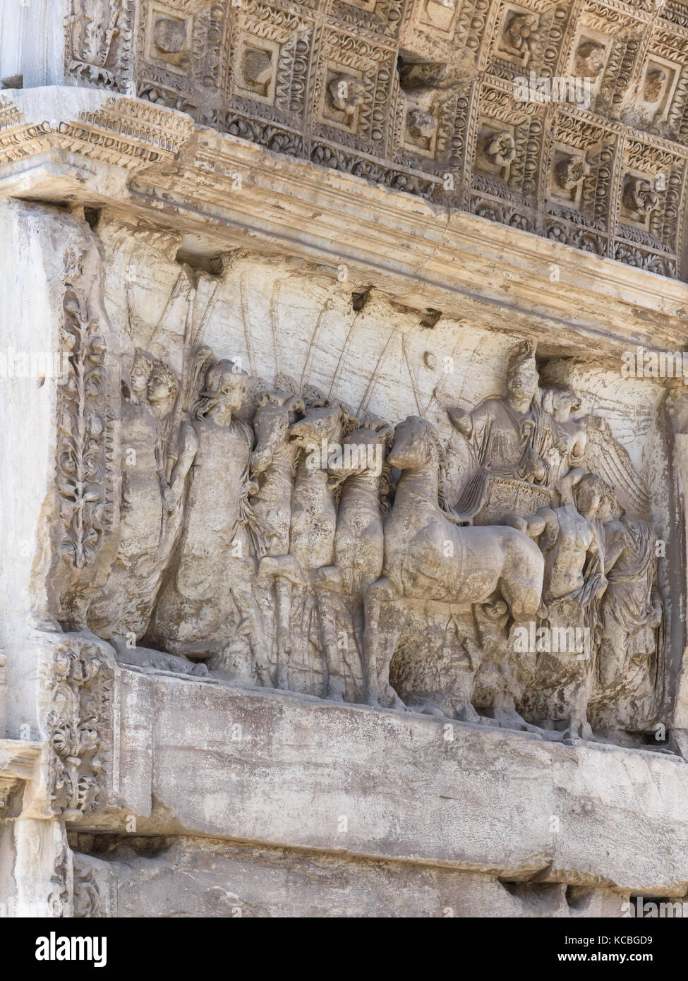 Arch von Titus Fries detail, Rom, Italien Stockfoto