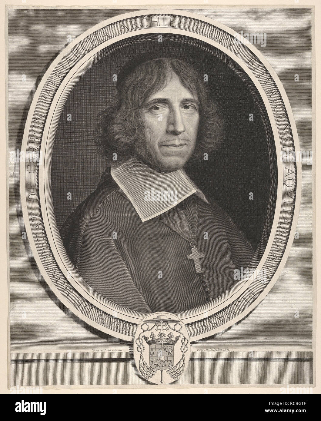 Jean de Montpezat de Carbon, 1673, Gravur; dritten Staat von drei (Petitjean & Wickert), Blatt: 12 13/16 x 10 1/16-in. (32,5 Stockfoto