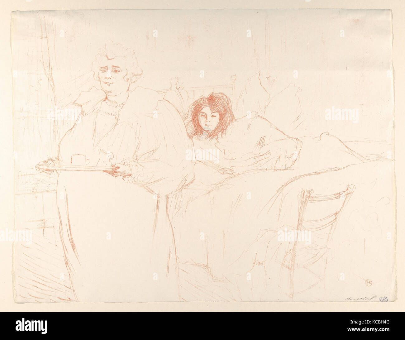 Das Frühstück (Madame Baron und Mademoiselle Popo) (aus der Serie Elles), Henri de Toulouse-Lautrec, 1896 Stockfoto