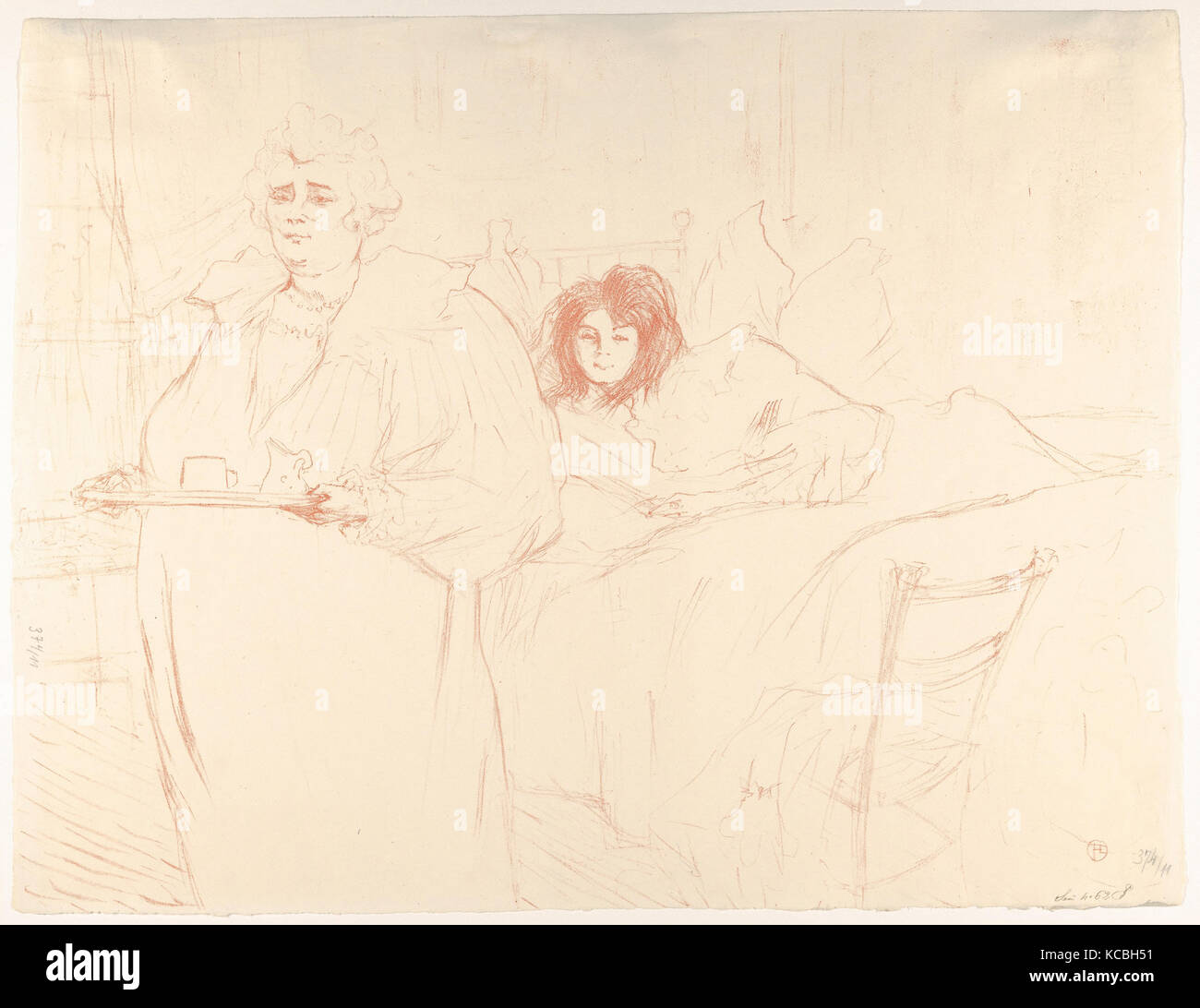 Das Frühstück (Madame Baron und Mademoiselle Popo), Henri de Toulouse-Lautrec, 1896 Stockfoto