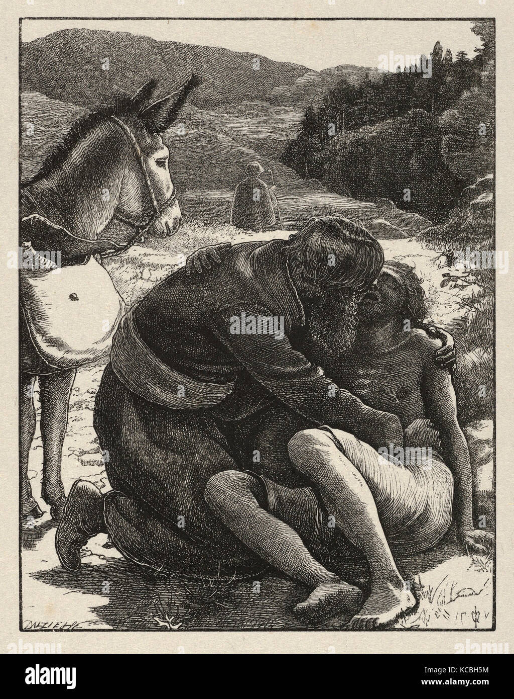 Zeichnungen und Drucke, Drucken, der barmherzige Samariter (die Gleichnisse unseres Herrn und Heilandes Jesus Christus Stockfoto