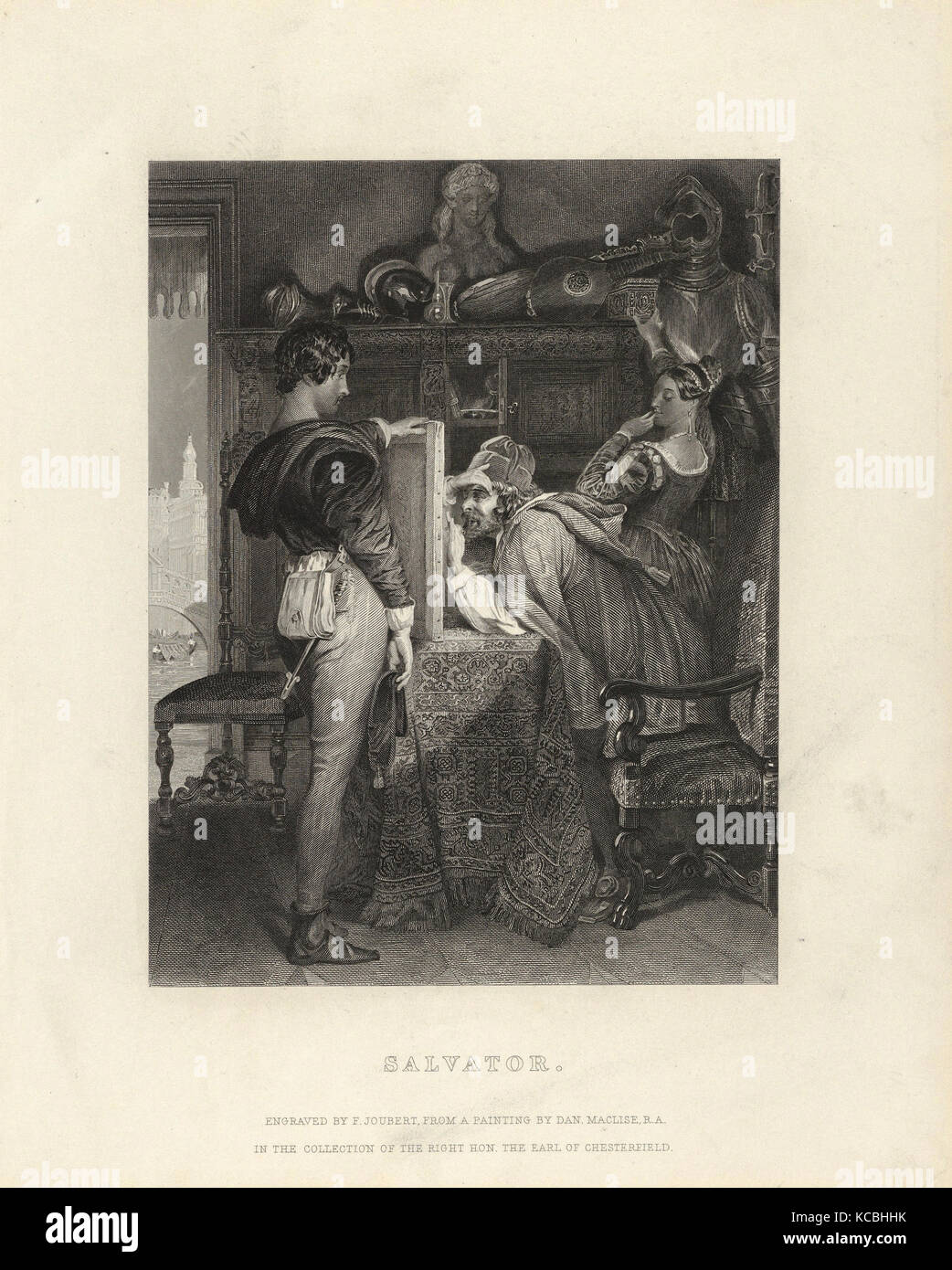 Zeichnungen und Drucke, Drucken, Salvator, vom Art Journal 1848, S. 252, Künstler, Nach, Ferdinand Joubert Stockfoto