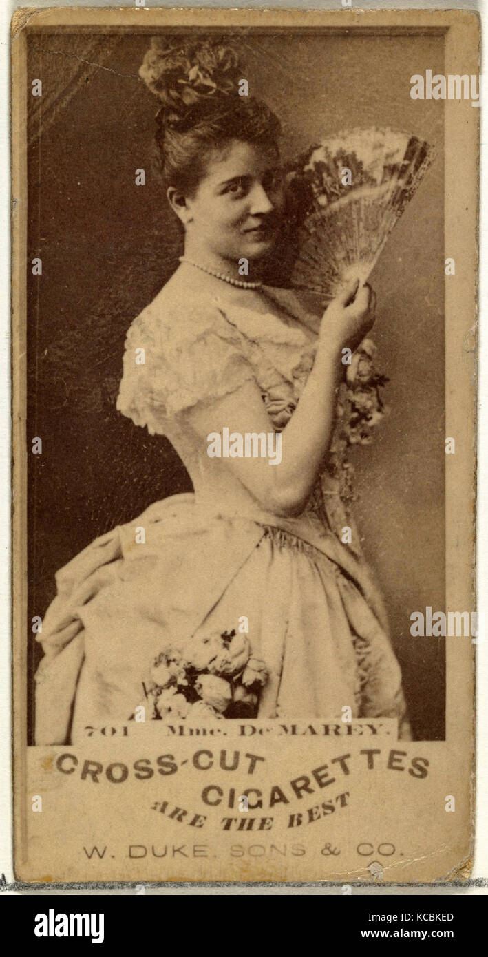 Zeichnungen und Drucke, Foto, Karte Nummer 701, Mme. De Marey, aus dem Schauspieler und Schauspielerinnen, die Serie von Herzog Söhne & Co ausgestellt Stockfoto