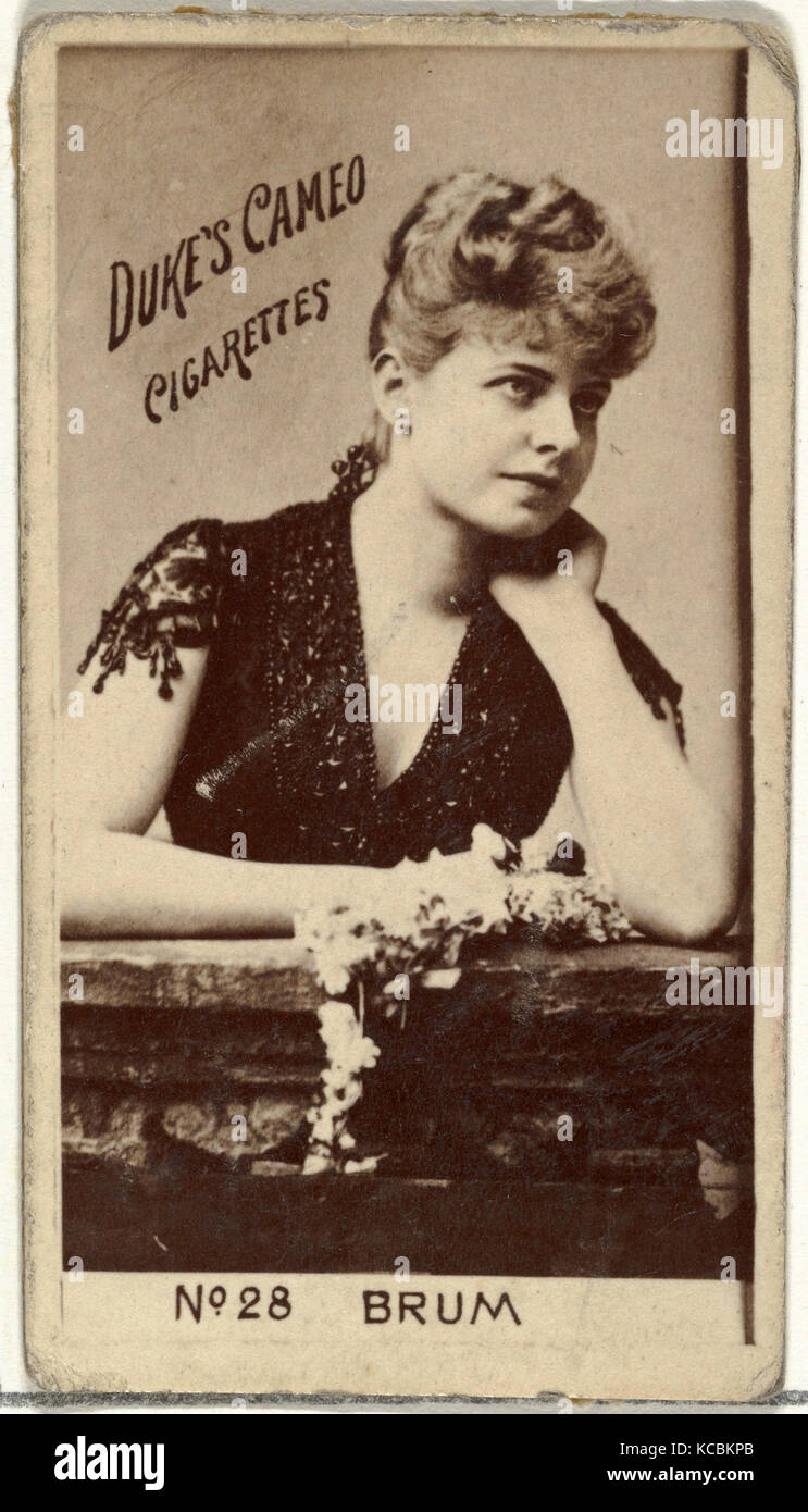 Zeichnungen und Drucke, Foto, Karte Nr. 28, Miss Brum, aus dem Schauspieler und Schauspielerinnen, die Serie von Herzog Söhne & Co ausgestellt Stockfoto