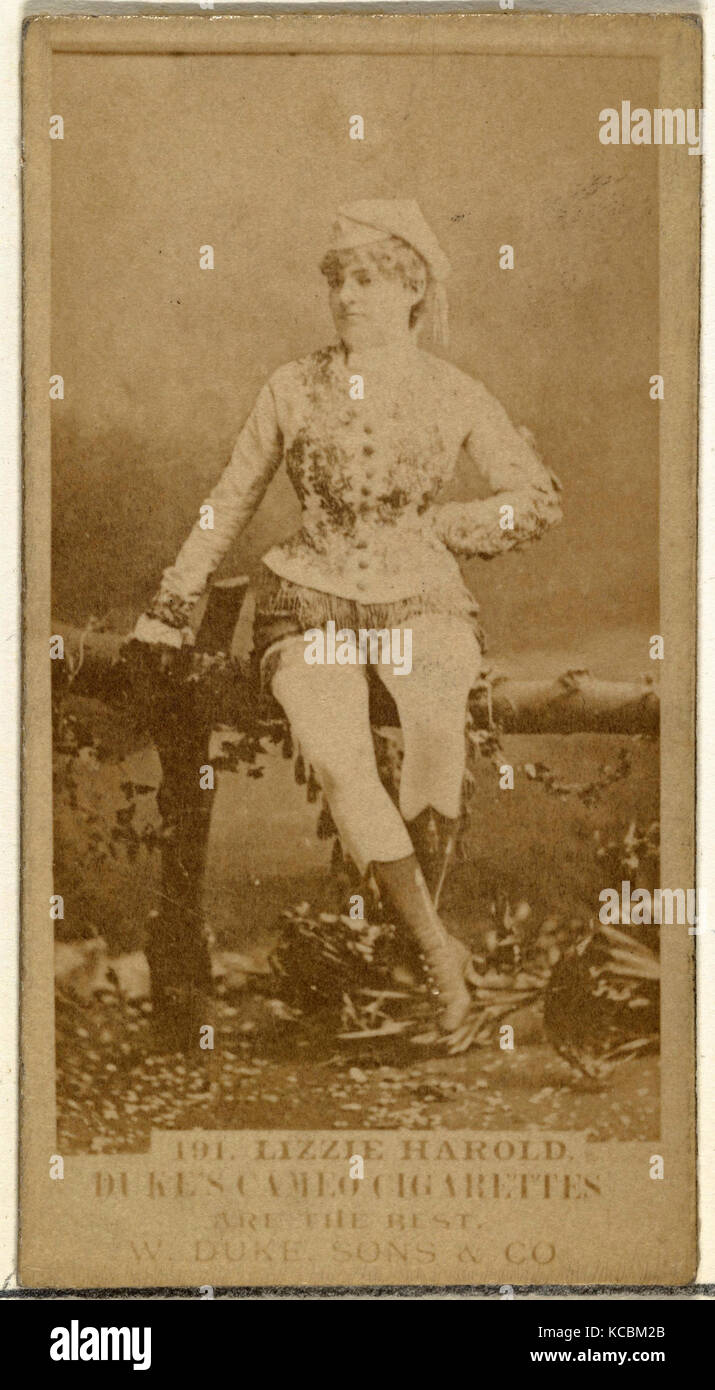 Card Nummer 191, Lizzie Harold, von den Schauspielern und Schauspielerinnen Serie (N 145-5) durch Herzog Söhne & Co ausgestellt Stockfoto