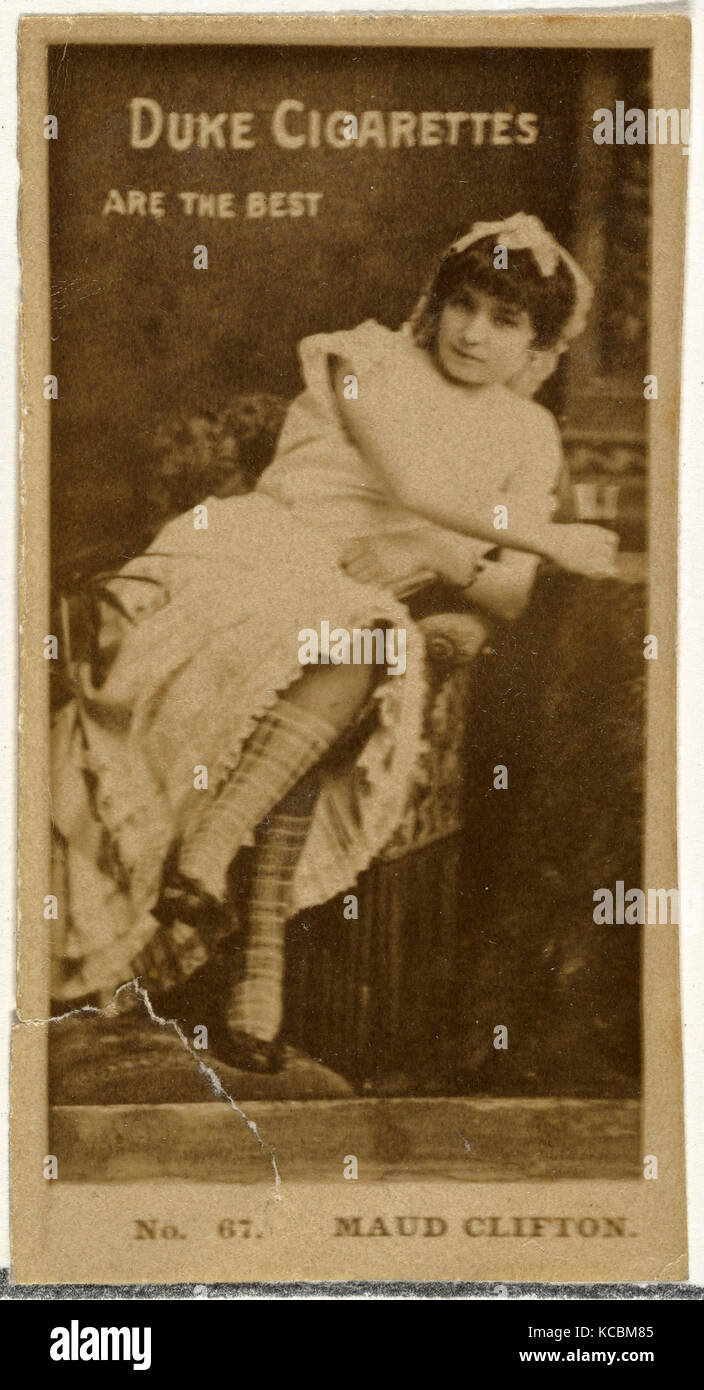 Zeichnungen und Drucke, Foto, Karte Nr. 67, Maud Clifton, aus dem Schauspieler und Schauspielerinnen, die Serie von Herzog Söhne & Co ausgestellt Stockfoto