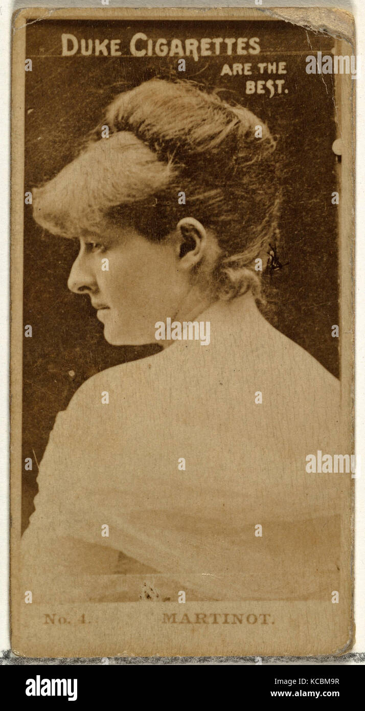 Zeichnungen und Drucke, Foto, Karte Nr. 4, Sadie Martinot, von den Schauspielern und Schauspielerinnen Serie von Herzog Söhne & Co ausgestellt Stockfoto